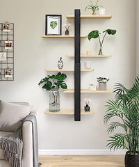 Natural 3-Tier Floating Shelves