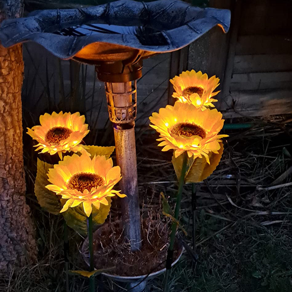 Solar Powered Sunflower Decorations