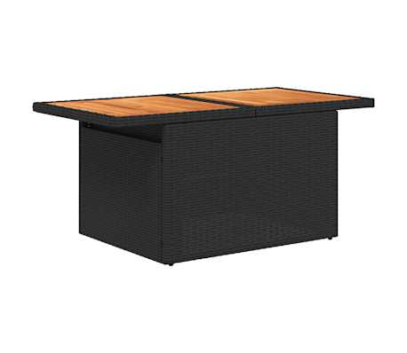 Black Poly Rattan 6 Piece Garden Sofa Set