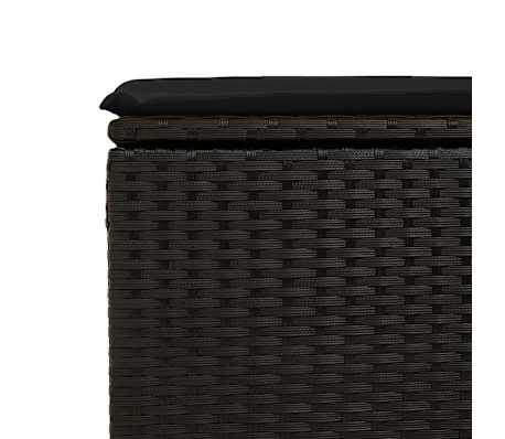 Black Poly Rattan 6 Piece Garden Sofa Set