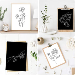 5 Pack Large Line Art Posters
