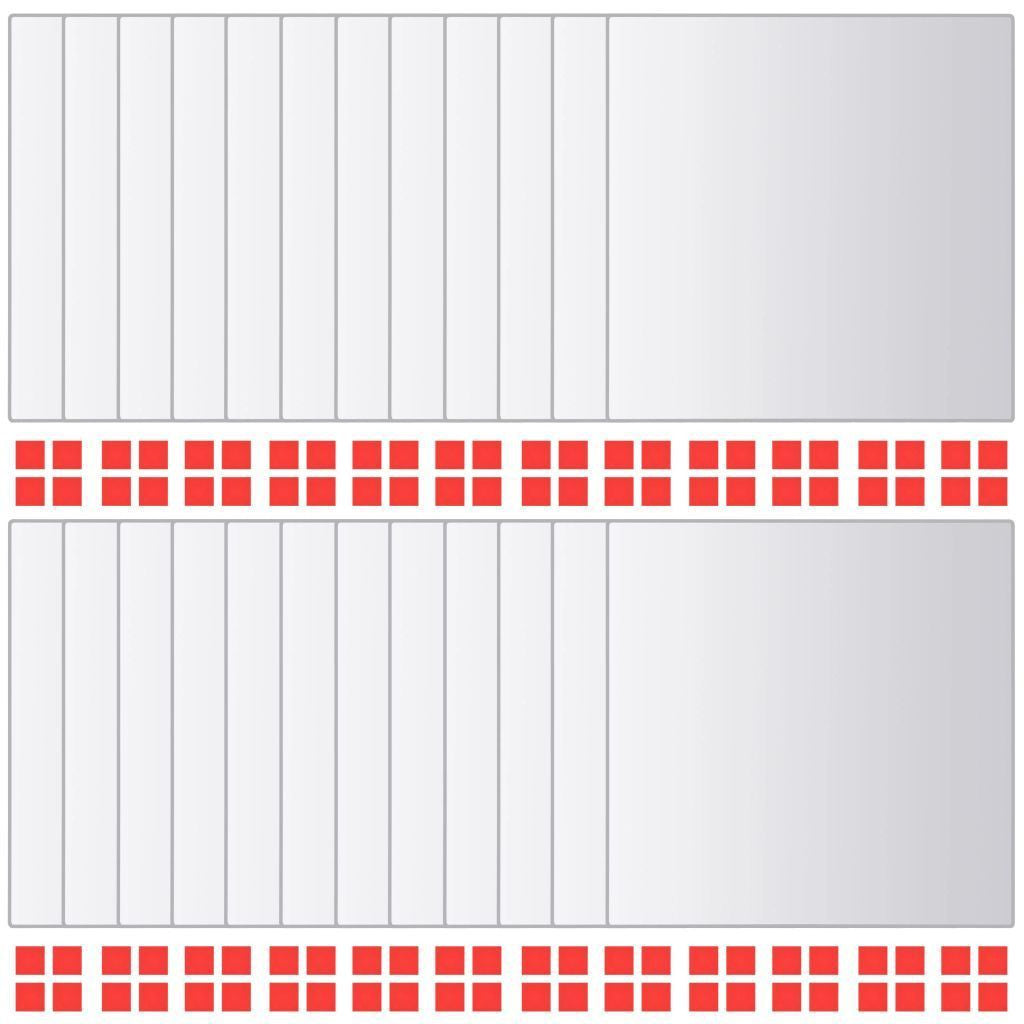 24 x Square Glass Mirror Titles