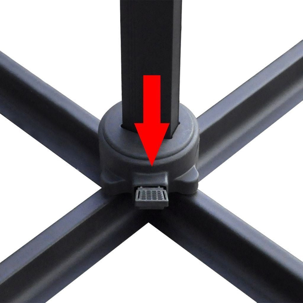 Aluminium Roma Umbrella with Portable Base - 3 x 3 m