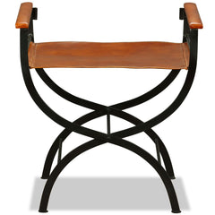 Tan Leather Directors Chair