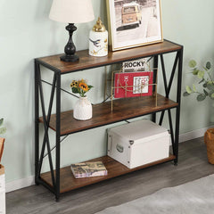 Industrial Cross Console Table