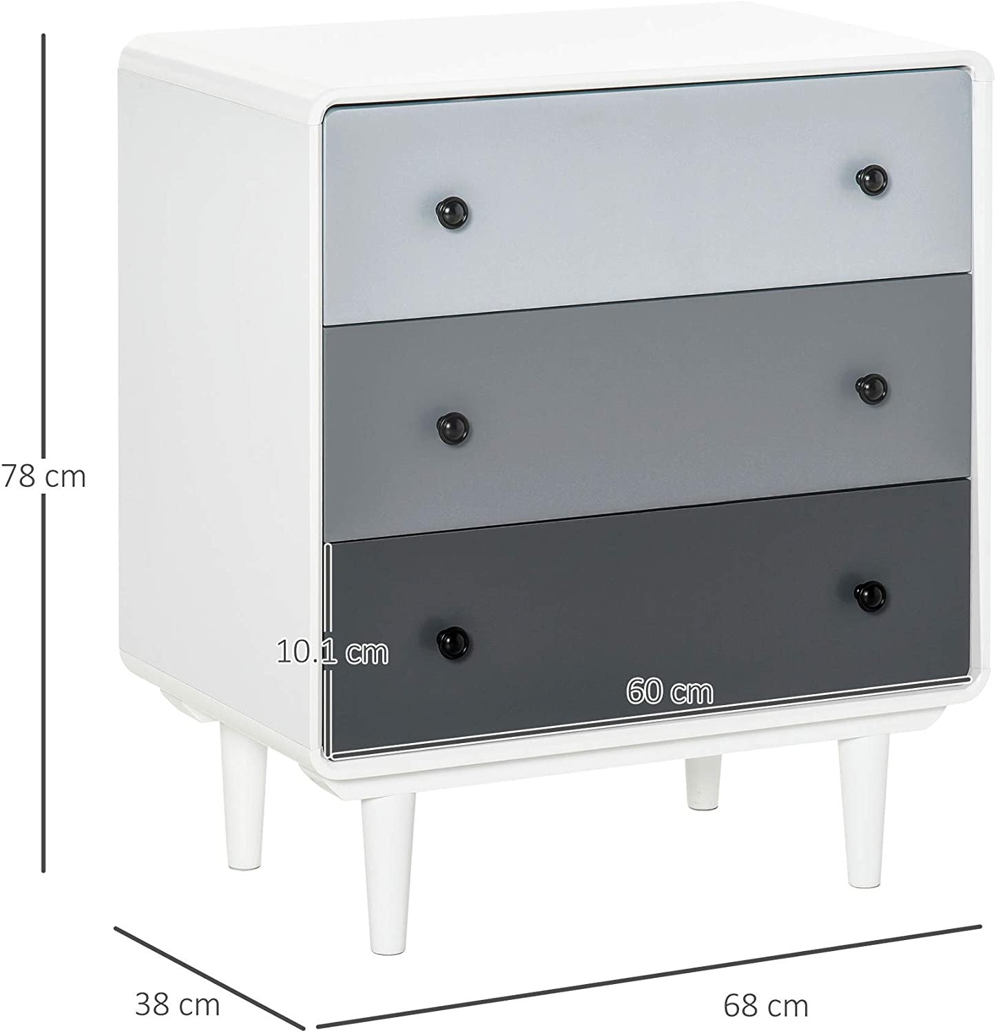 Hamilton Grey Tone Drawers