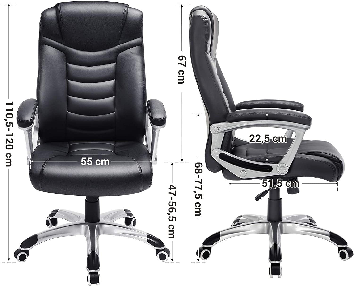 Black Executive Swinging Office Chair