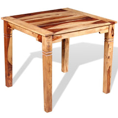 Solid Sheesham Wood Dining Table - 82 x 80 x 76 cm