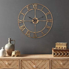 Vintage Gold Round Clock
