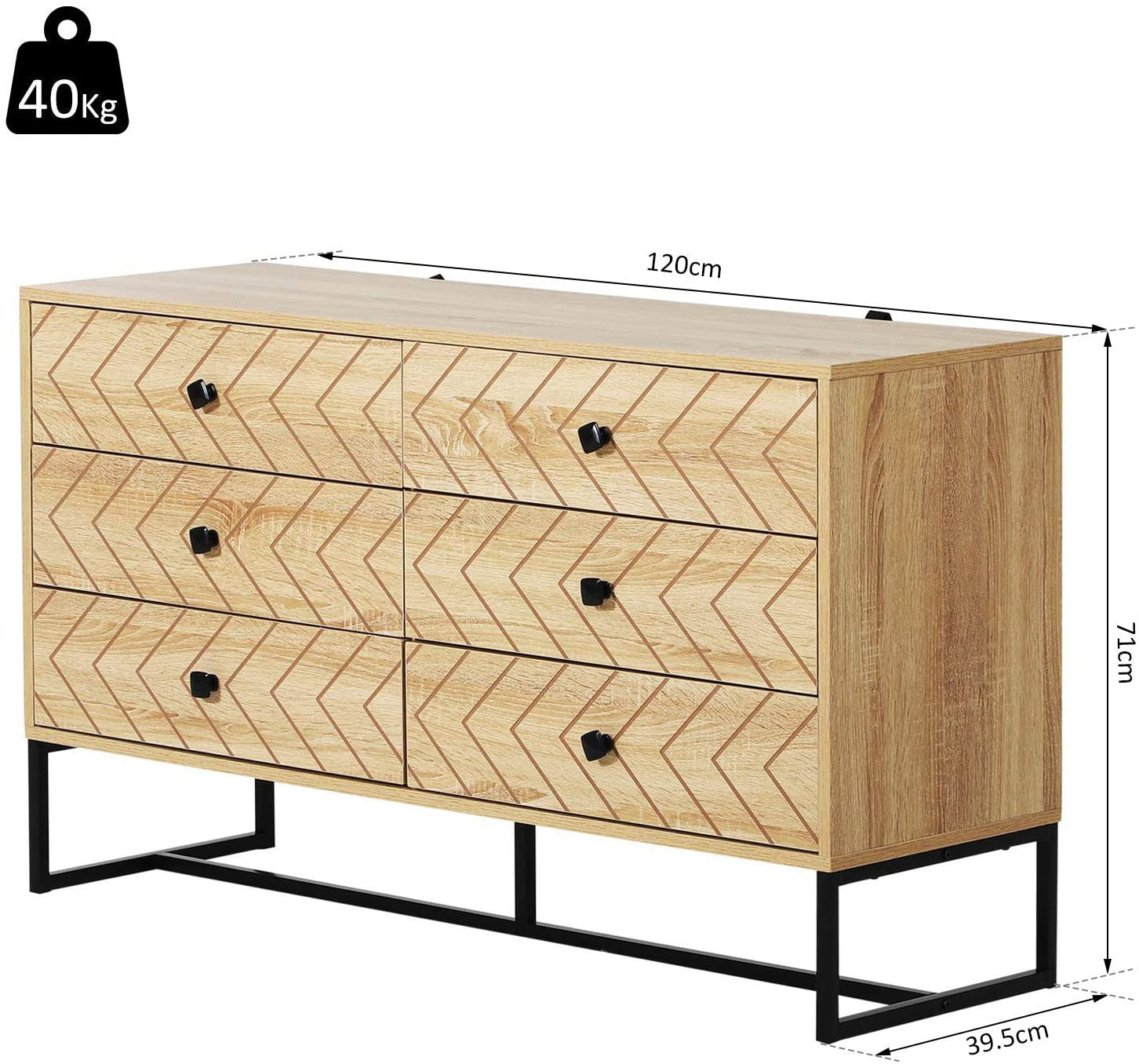 Scandi Chevron Drawers