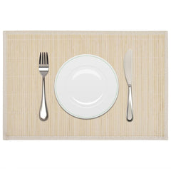 6 Natural Bamboo Placemats