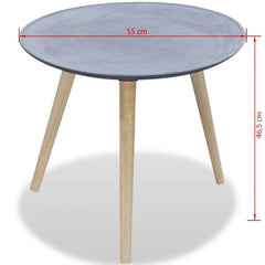 Round Concrete Look Side Table/Coffee Table