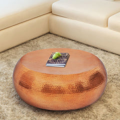 Copper Hammered Aluminium Coffee Table Side
