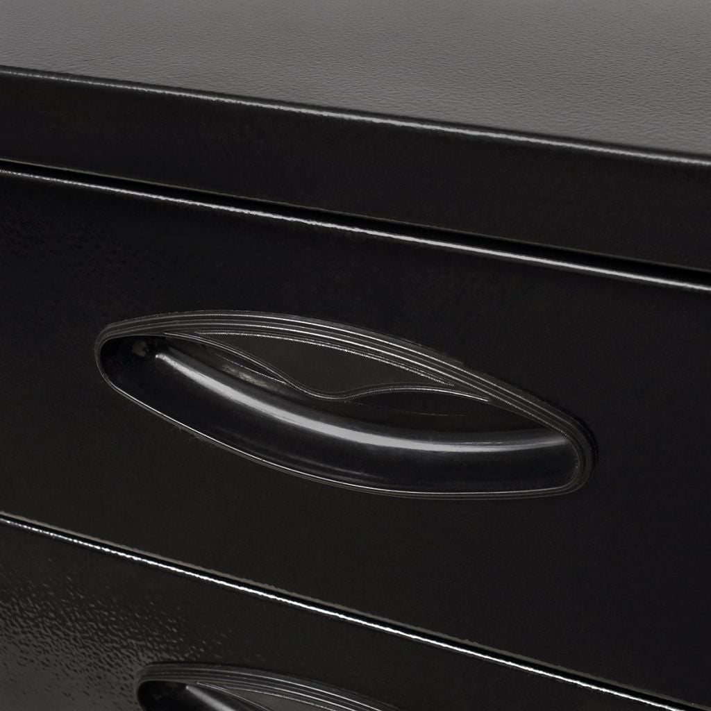 Black Metal Tool Chest - 3 Drawers
