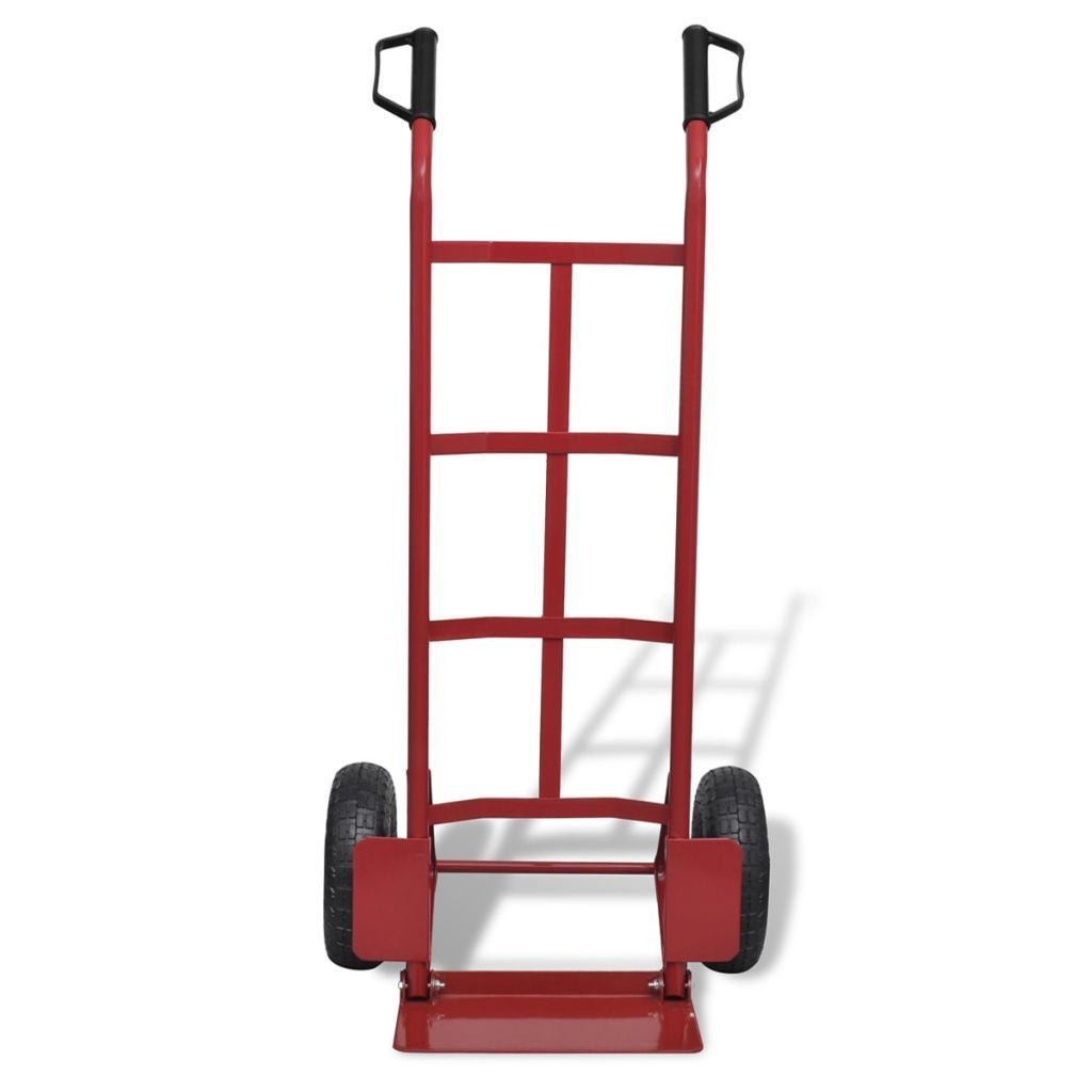 Red and Black Metal Foldable Trolley