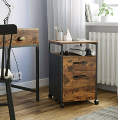 Rustic Double Drawer Filing Cabinet