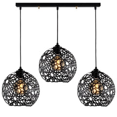 Triple Black Oxford Ceiling Light