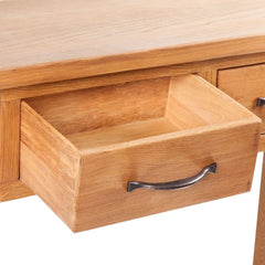 Oak Console Table with 2 Drawers