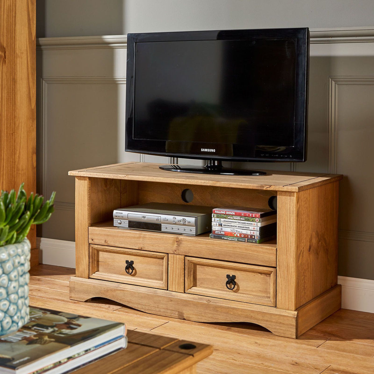 Waxed Pine TV Cabinet