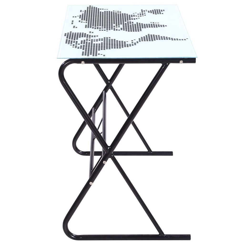World Map Patterned Glass Desk