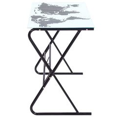 World Map Patterned Glass Desk