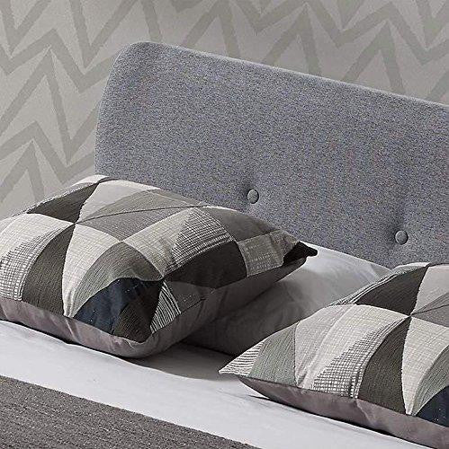 Grey Fabric Double Bed Frame