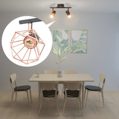 2 LED Filament Bulbs Ceiling Lamp