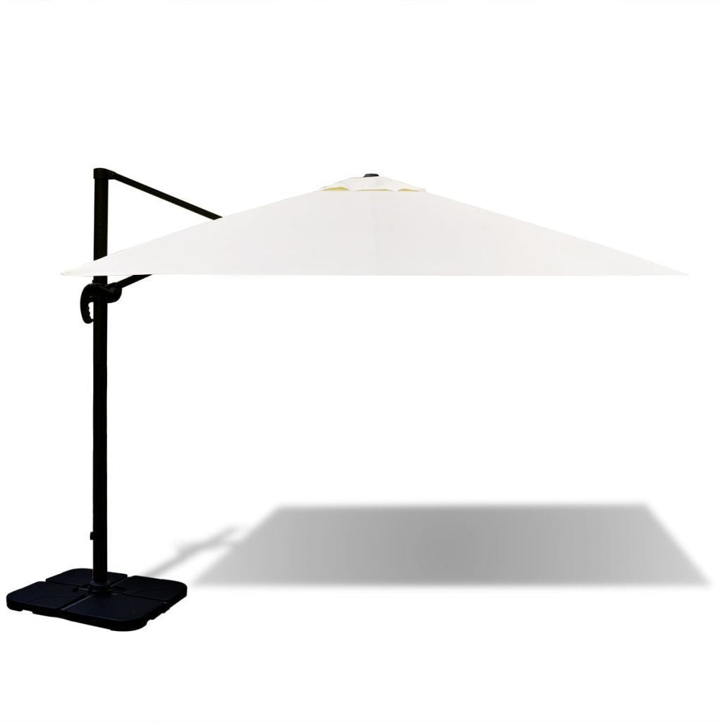 Aluminium Roma Umbrella with Portable Base - 3 x 3 m