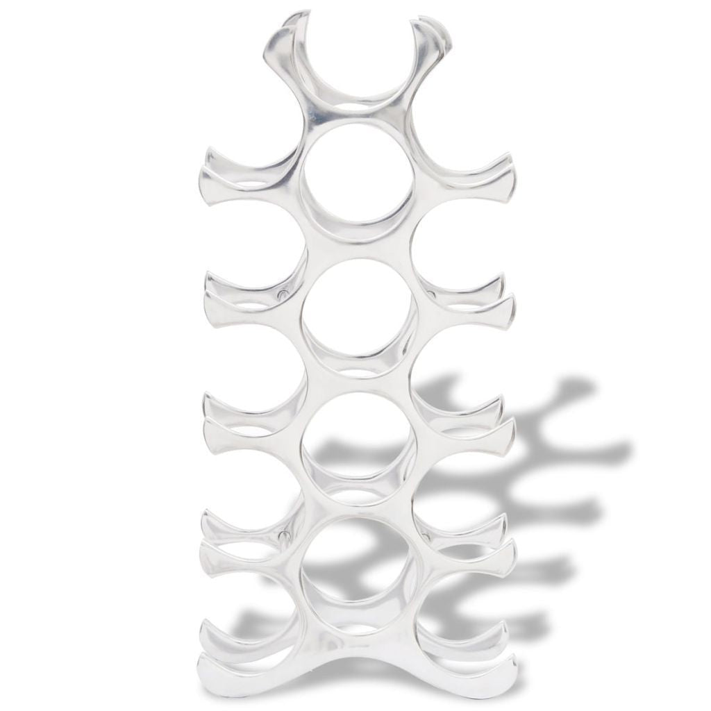 Silver Aluminium Wine Rack - 15 Bottles