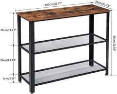 Rustic Mesh Console Table