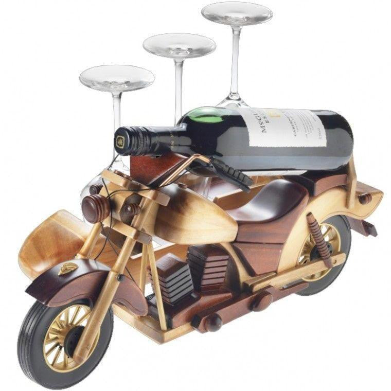 Motorbike Wine Bottle & Glass Holder
