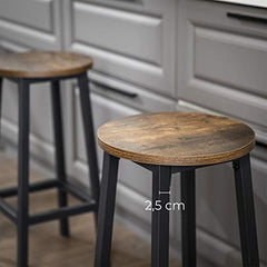 Set of 2 Rustic Bar Stools