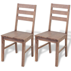 Set of 2 Solid Wood Dining Chairs - 55 x 44 x 94.5 cm