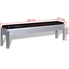 Genuine Leather Aviator Bench - 160x32x45 cm