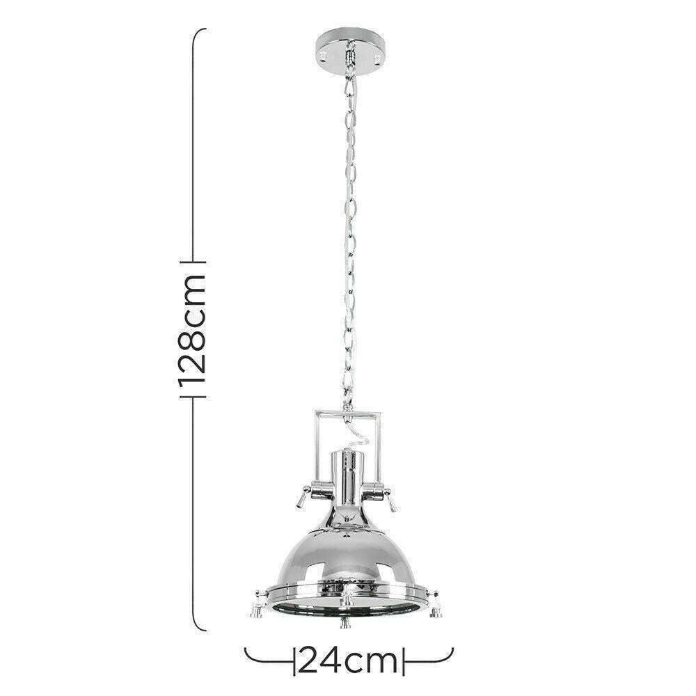 Hanging Industrial Chrome Light
