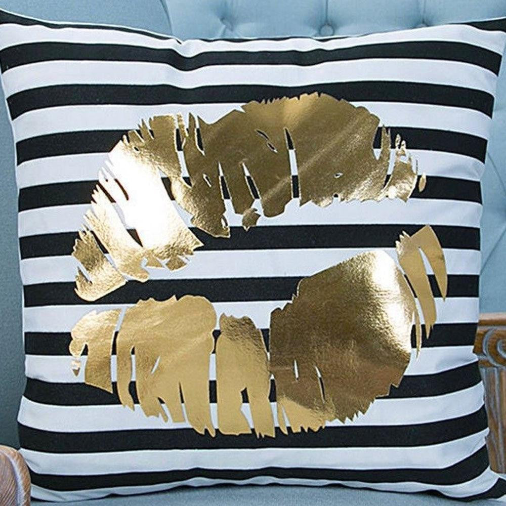 Gold Sparkle Print Cushions