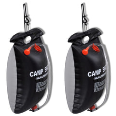 Set of 2 Camp Solar Shower Outdoor Bath 20 L