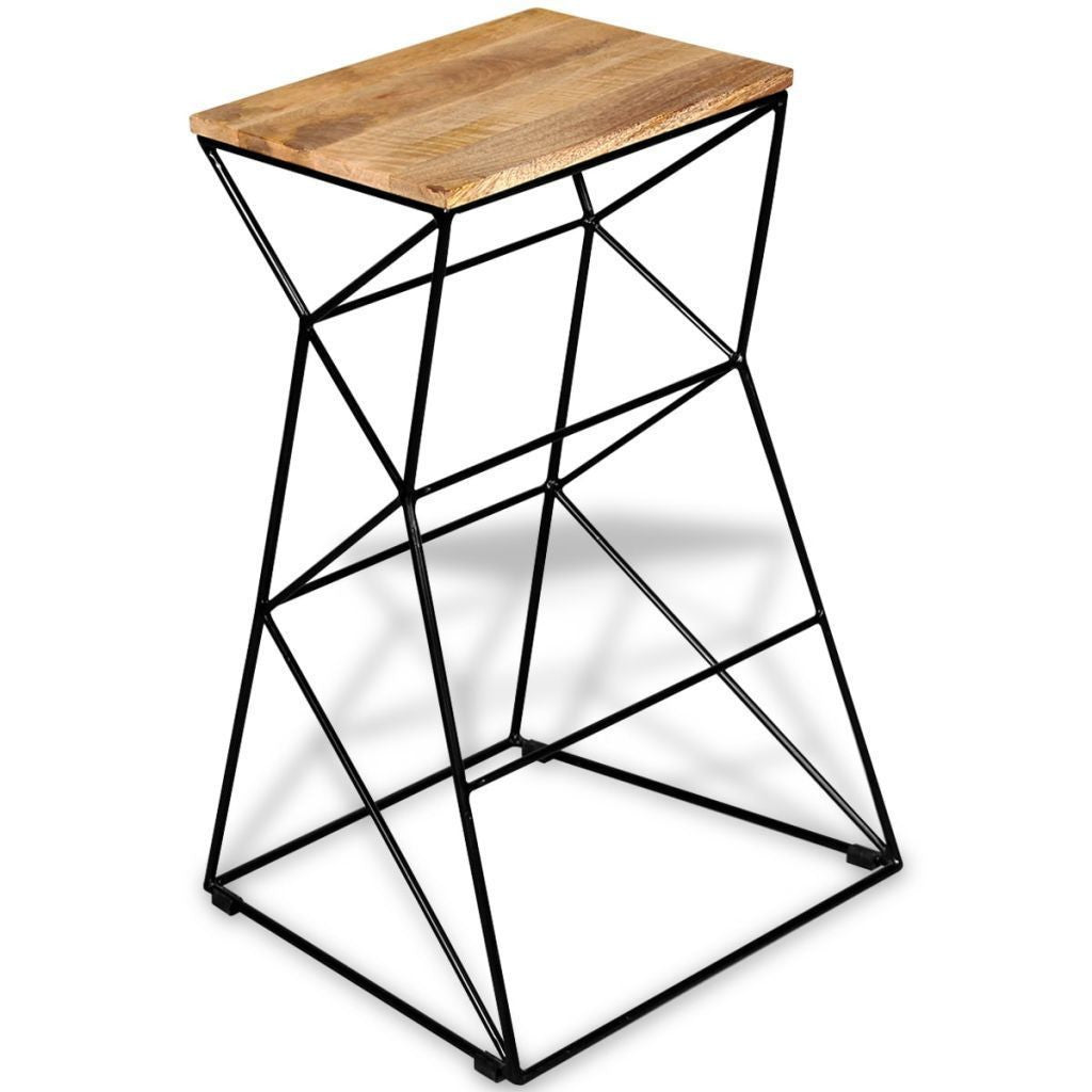 Solid Mango Wood Bar Stool