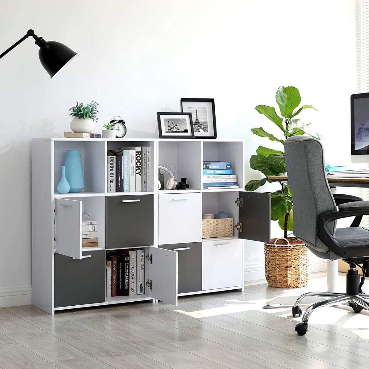 Black And White Cube Storage Unit