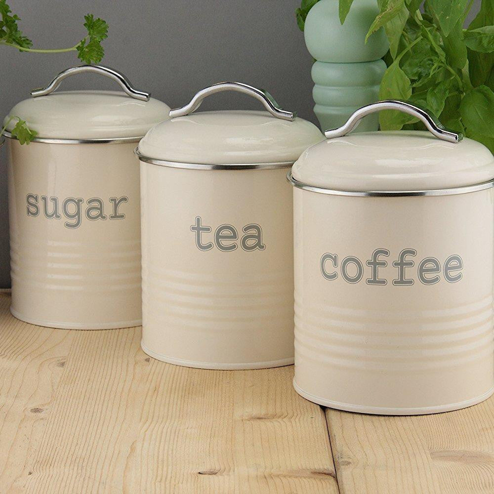 Airtight Tea Sugar And Coffee Storage Jars Set