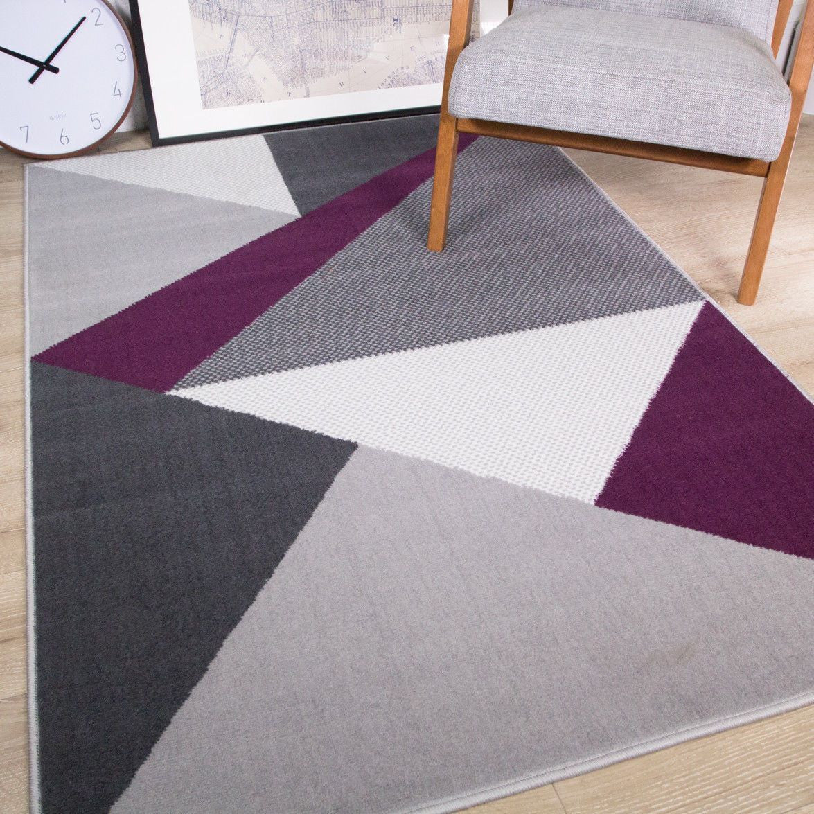 Purple Abstract Rug