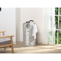 Large Fabric Laundry Basket with Aluminum Handle