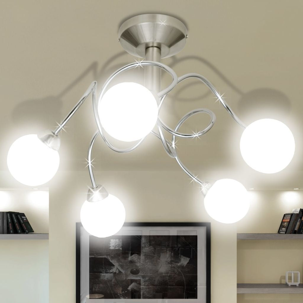 Round Glass Shade Ceiling Lamp
