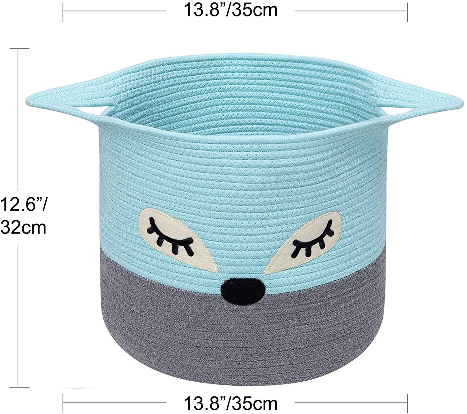 100% Cotton Blue Fox Basket