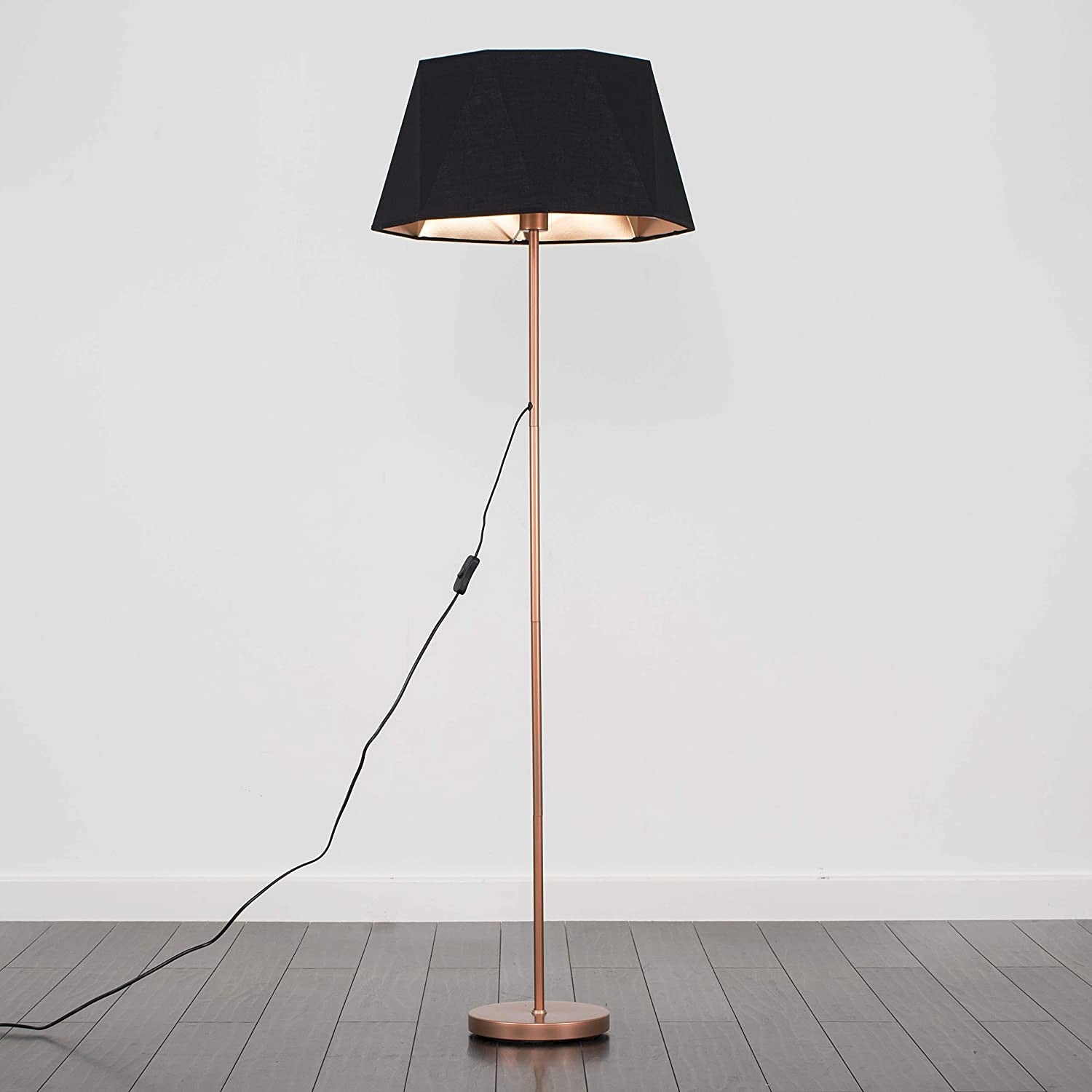 Geometric Copper Floor Lamp