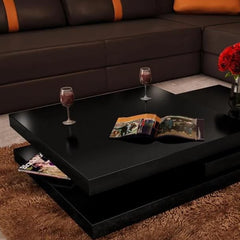 3 Layer Black Coffee Table