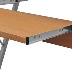 Brown Computer Pull Out Office Desk