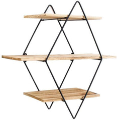 Diamond Wooden Shelves