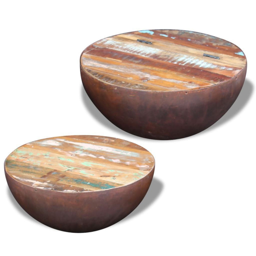 Two Piece Bowl Shaped Coffee Table Set