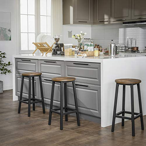Set of 2 Rustic Bar Stools